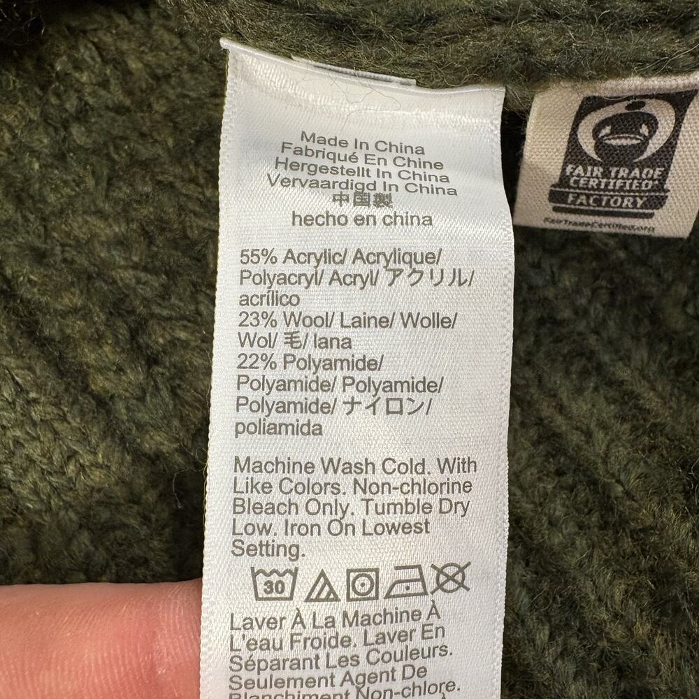 Madewell Women's Olive Green Cable Knit Sweater Vest Boho Academia Size M - Picture 4 of 8